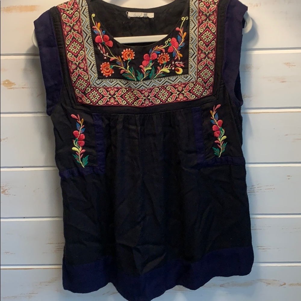 Beautifully Embroidered Anthropology Top